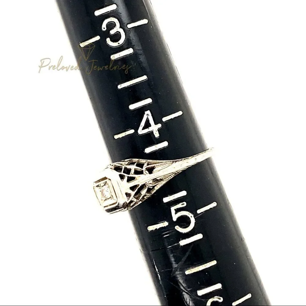 ‎Vintage 18k Diamond Ring